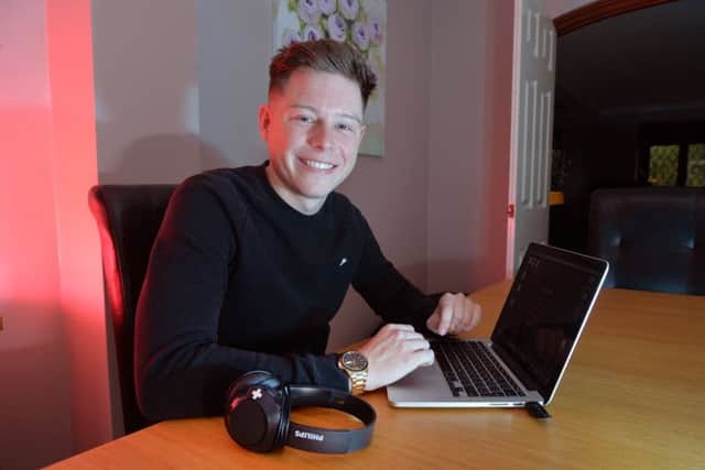 Alfie Cridland at home preparing his set list.
PICTURE: ANDREW CARPENTER NNL-180611-104827005