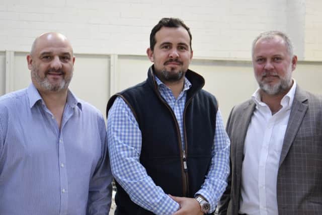 Ian Latham, James Scott, managing director, and Tom Barfield.