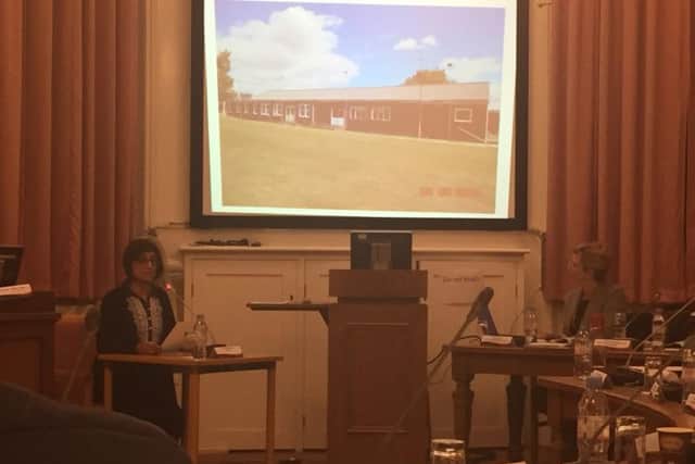 Pratima Dattani from Support Northamptonshire speaking at last night's meeting.