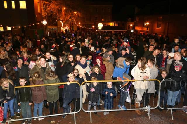 The Christmas lights switch-on in Wellingborough in 2016