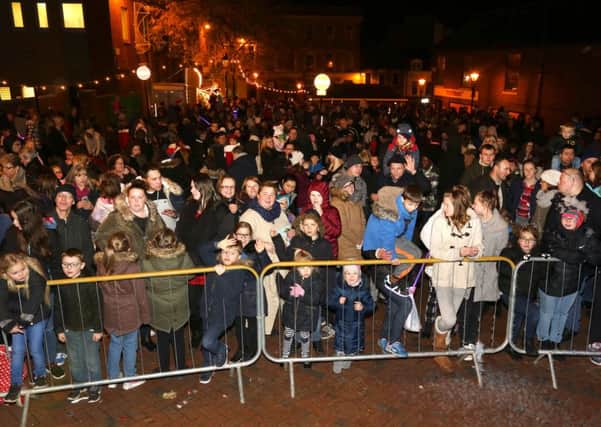 The Christmas lights switch-on in Wellingborough in 2016