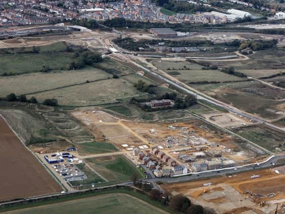 An aerial image of Stanton Cross from the development's social media.