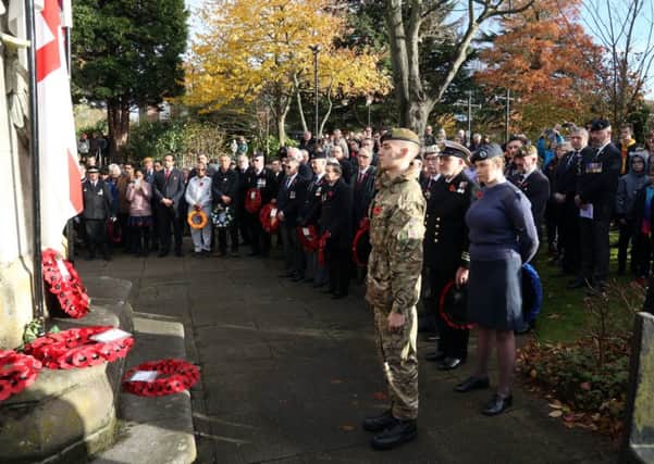 Remembrance Day: Kettering: People paying their respects at the war memorial.
Sunday, November 11, 2018 NNL-181111-174822009