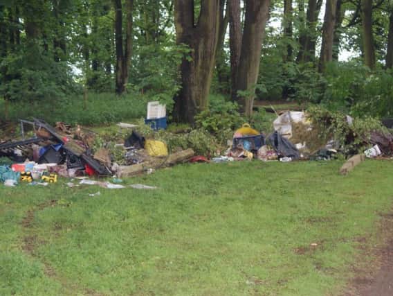 A Sywell resident found the massive fly-tip and reported it to the council immediately