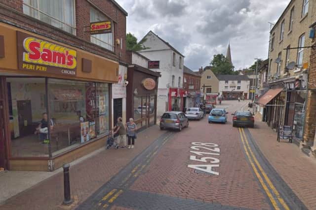 The scene in Cambridge Street, Wellingborough