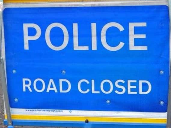 The M1 was closed for hours yesterday after the crash involving a car and two articulated lorries.