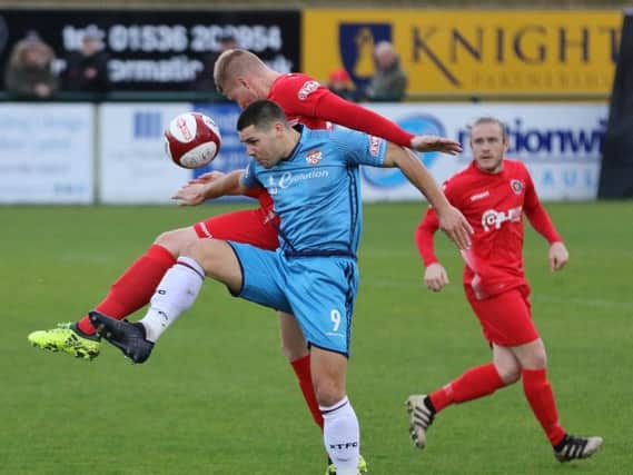 Dan Holman scored the only goal of the game as Kettering Town won 1-0 at Royston Town