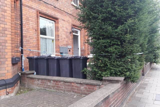 The property was taped off by police.
