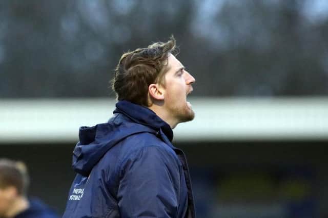 Boss Steve Kinniburgh shouts out some instructions from the sidelines