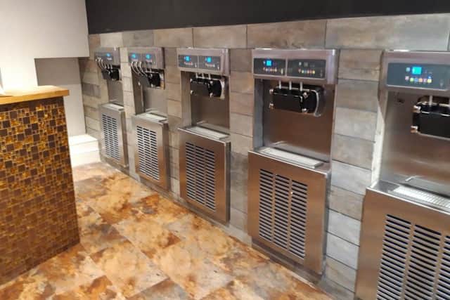 The frozen yoghurt machines at Billionaires. NNL-181128-151742005