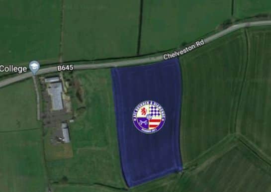 The parcel of land Diamonds have agreed a lease in principle on. Moulton College is to the left along the B645. NNL-181128-153553005