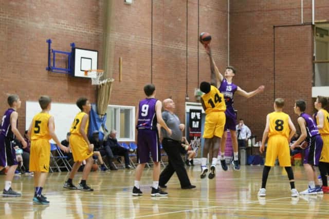 Action from Titans 77-28 victory over Sheffield Sharks in the U14 boys North Premier