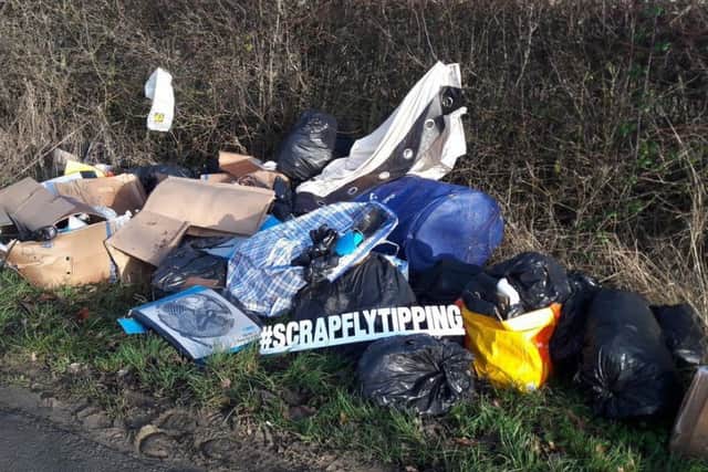 Waste dumped in Wire Lane on the edge of East Carlton. NNL-181218-104744005