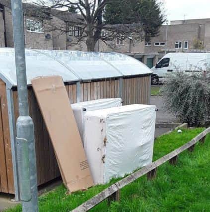 Fly-tippers left this in the street in Culross Walk. NNL-181218-104734005