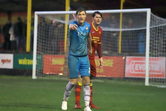 Adam Cunnington was back in Kettering Town colours last weekend. Picture by Peter Short