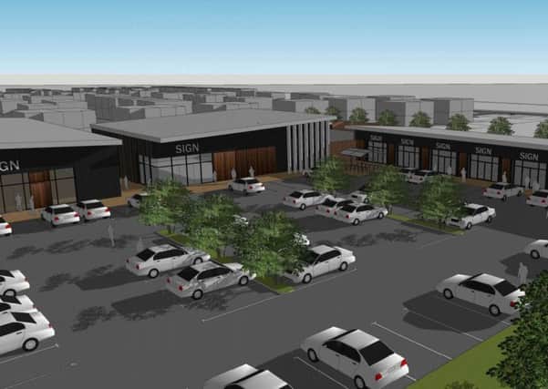 An artist's impression of the new district centre and retail units there. NNL-181218-141210005