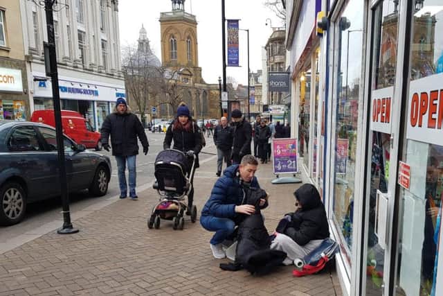 This picture was taken yesterday (Tuesday) in Northampton town centre.