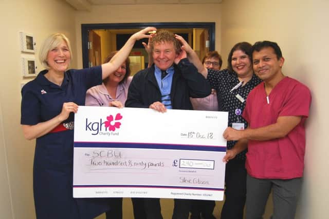 L-R Lead Sister Jan Ford, healthcare assistant Sue Harman, Steve Gibson, healthcare assistant Anne Underwood, senior administrator Sara Hales and Dr Sree Menon NNL-181220-164120005