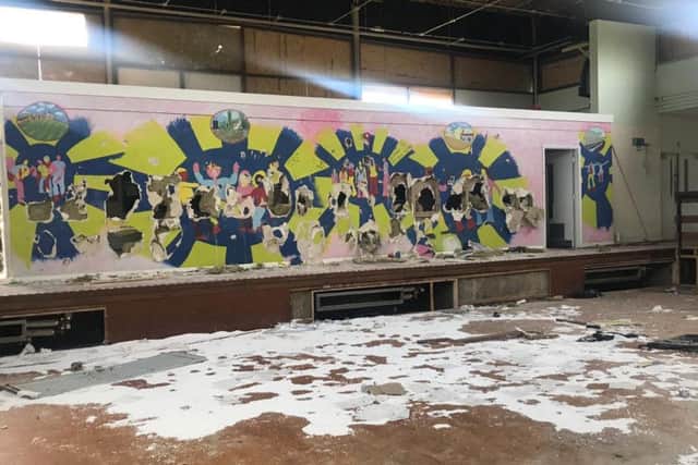 The sports hall in the Connaughty Centre had been trashed by vandals NNL-181221-153926005