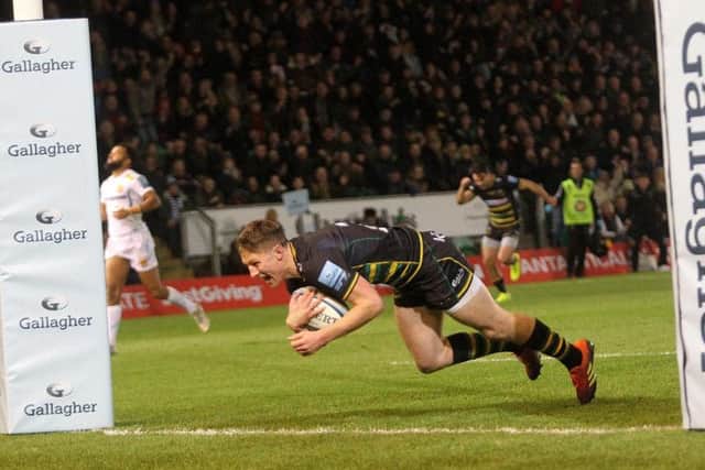 Fraser Dingwall delivered a key try for Saints against Exeter (picture: Sharon Lucey)