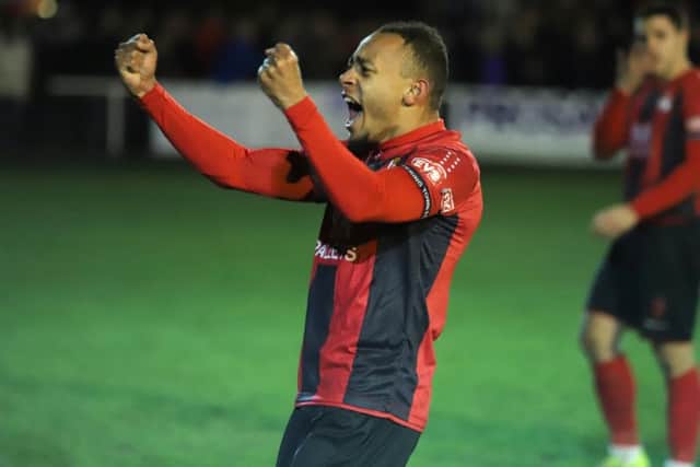 Rhys Hoenes was the Poppies' hero with a last-gasp winner at Latimer Park