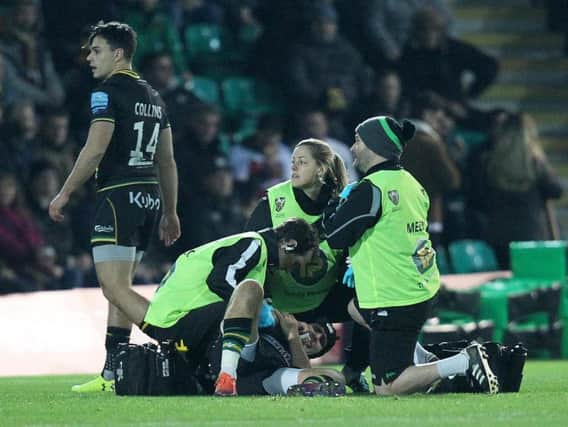 Piers Francis dislocated his shoulder against Exeter (picture: Sharon Lucey)