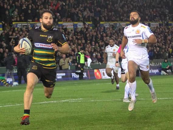 Cobus Reinach bagged Saints' bonus-point try against Exeter Chiefs last Friday (picture: Sharon Lucey)