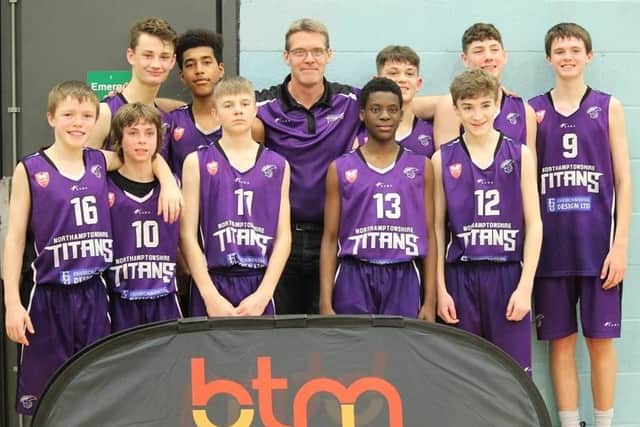 The NEBC Titans U14 team, who competed in the Battle in the Capital, pose for the camera