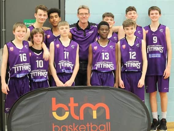 The NEBC Titans U14 team, who competed in the Battle in the Capital, pose for the camera