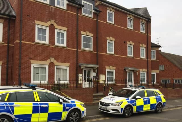 There was a heavy police presence at Crispin Court in Victoria Street, Irthlingborough, following a serious assault.