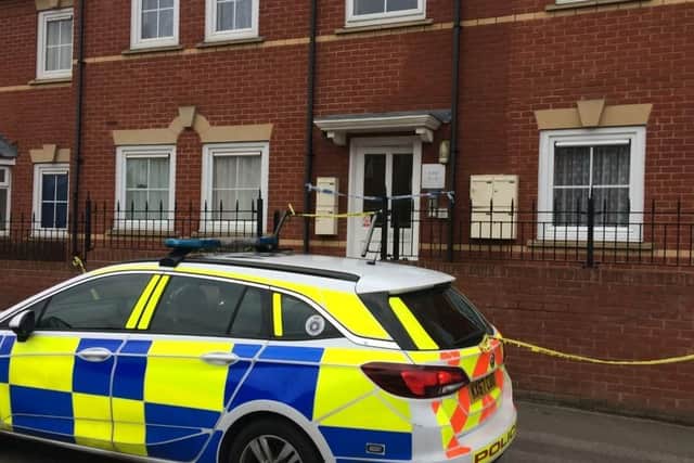 The scene at Crispin Court, Irthlingborough.