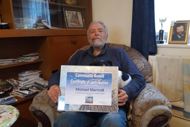 Michael Marriott has been rewarded for his voluntary work.