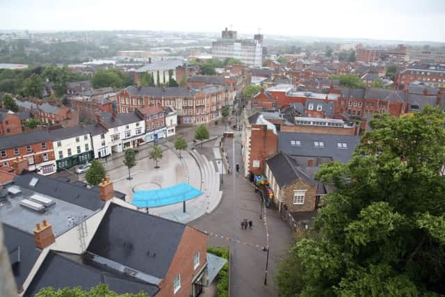 Birdseye View: Kettering: Views of Kettering from the spire of Ss Peter and Paul, Market Place
Kettering Market Place and High St
Monday June 5th 2017 NNL-170506-204910009