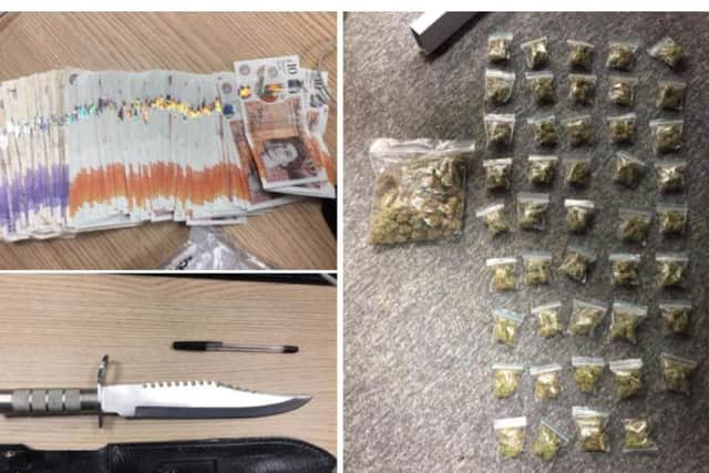 Some of the items taken from the suspect's room