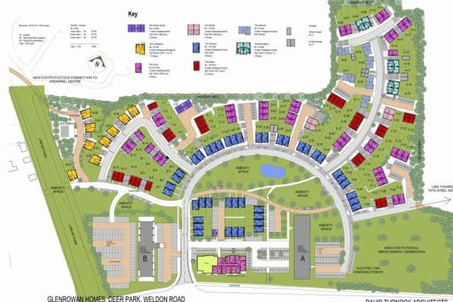 The plan for Deer Park in Weldon Road, Corby. NNL-190601-204110005