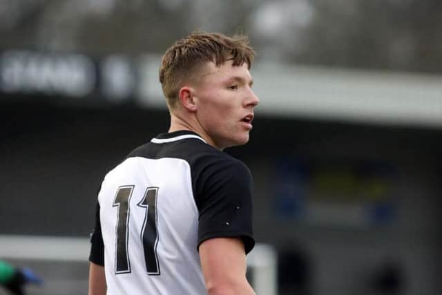 Jordon Crawford scored for the sixth game in a row as Corby Town beat Kidlington 3-1 at Steel Park. Picture by Alison Bagley