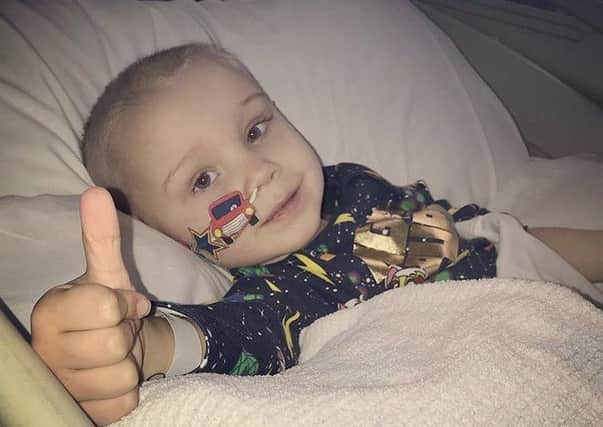 Lewis Roberts is battling stage 4 Wilms' tumour. NNL-190901-111629005