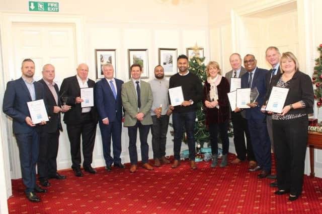 The winners group at the Wellingborough Chamber of Commerce Business Awards.