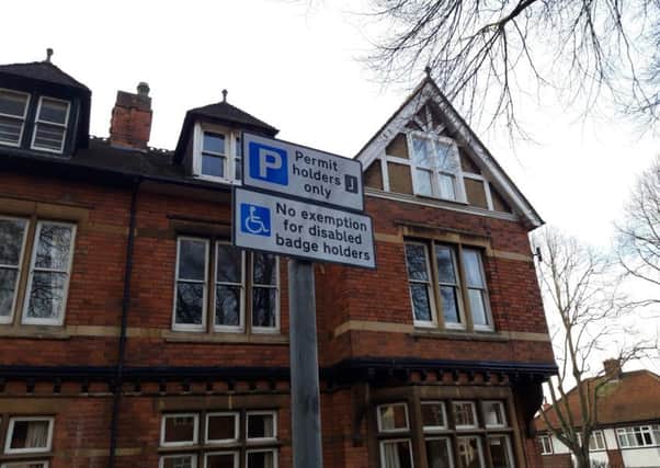 Only those with permits can currently park in Queensberry Road. Its zone, Zone J, looks likely to be extended.