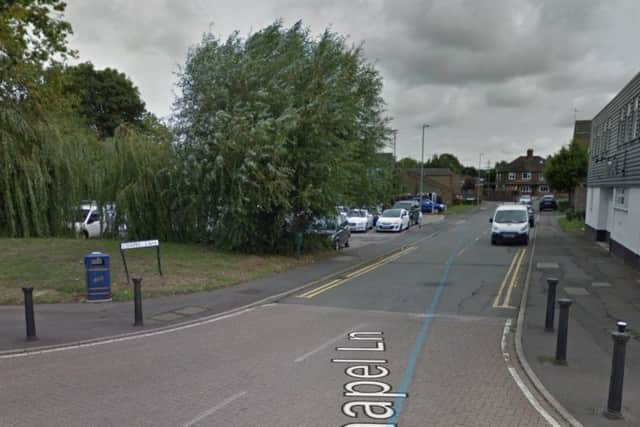 The scene of the attack in Corby.