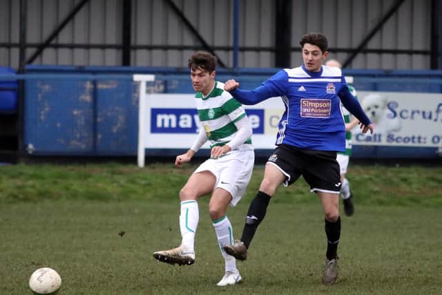 Match action from the clash between Thrapston Town and Lutterworth Athletic