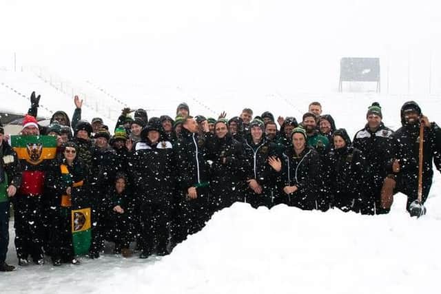 Saints' game at Timisoara Saracens in December was cancelled due to heavy snow