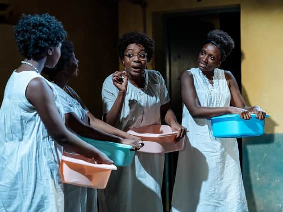 Rima Nsubuga as Vestine, Gabrielle Brooks as Alphonsine, Yasmin Mwanza as Anathalie and Michaela Blackburn as Evas. Picture: Manuel Harlan