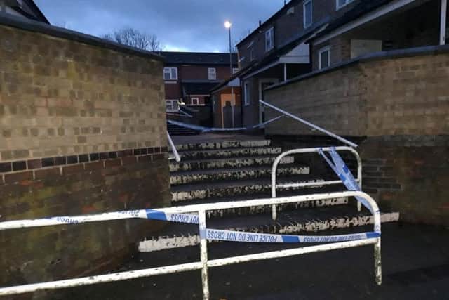 The murder scene in Nest Farm Crescent, Wellingborough