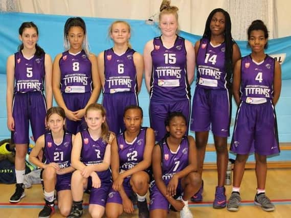 The Titans Under-14 girls who enjoyed a comfortable 81-36 win over their local rivals Northants Lightning II