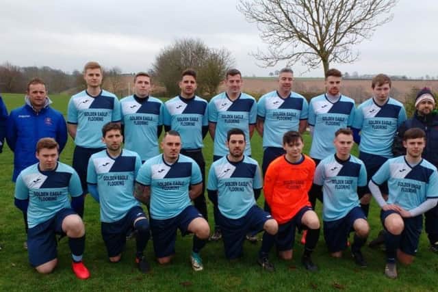 Kettering Nomads Reserves, who play in Division Two of the Northants Combination, pose for the camera. Nomads first-team are looking to make it through to the NFA Junior Cup final this weekend