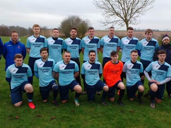 Kettering Nomads Reserves, who play in Division Two of the Northants Combination, pose for the camera. Nomads first-team are looking to make it through to the NFA Junior Cup final this weekend