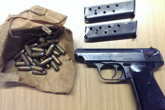 File picture of a working German handgun handed into Northamptonshire Police during their gun amnesty in 2014