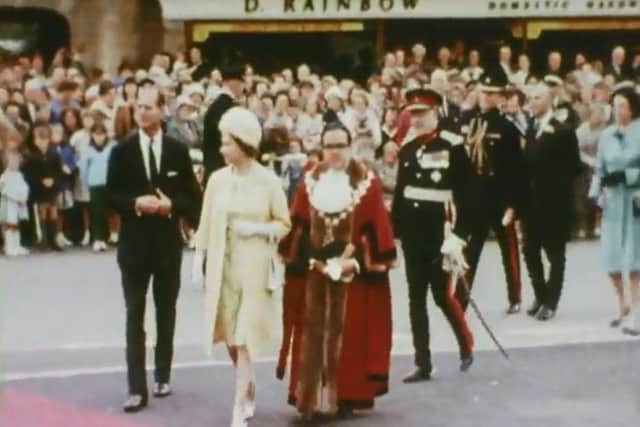 The Queen's visit to Higham Ferrers in 1965.
