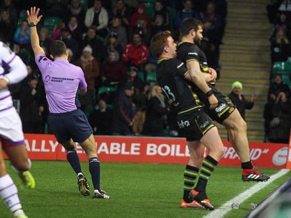 Cobus Reinach scored twice to help Saints beat Leicester (picture: Sharon Lucey)